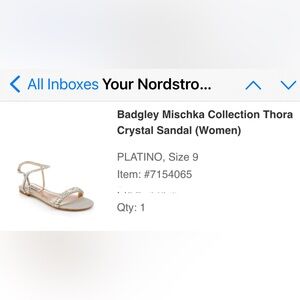 Badgley Mischka Collection Thora Crystal Sandal